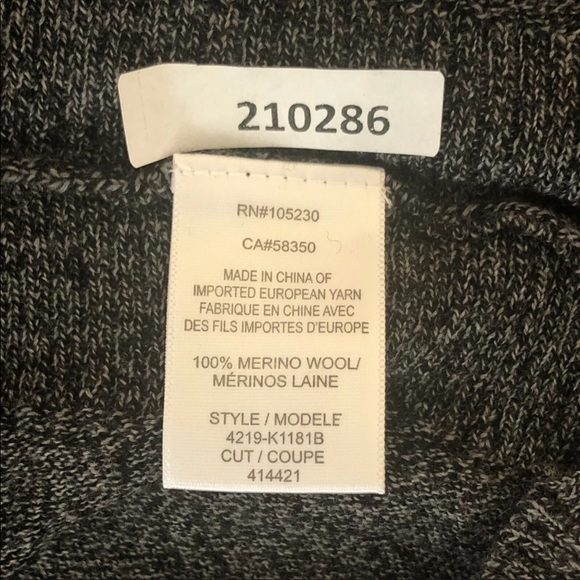 Joie sweater Womens XS Merino Wool Poncho Sweater Jalea B Cowl Neck gray pockets - Picture 9 of 10